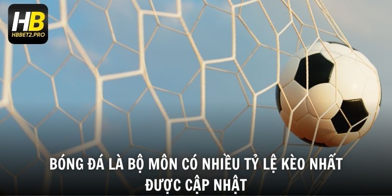 Bóng đá là bộ môn có nhiều tỷ lệ kèo nhất được cập nhật